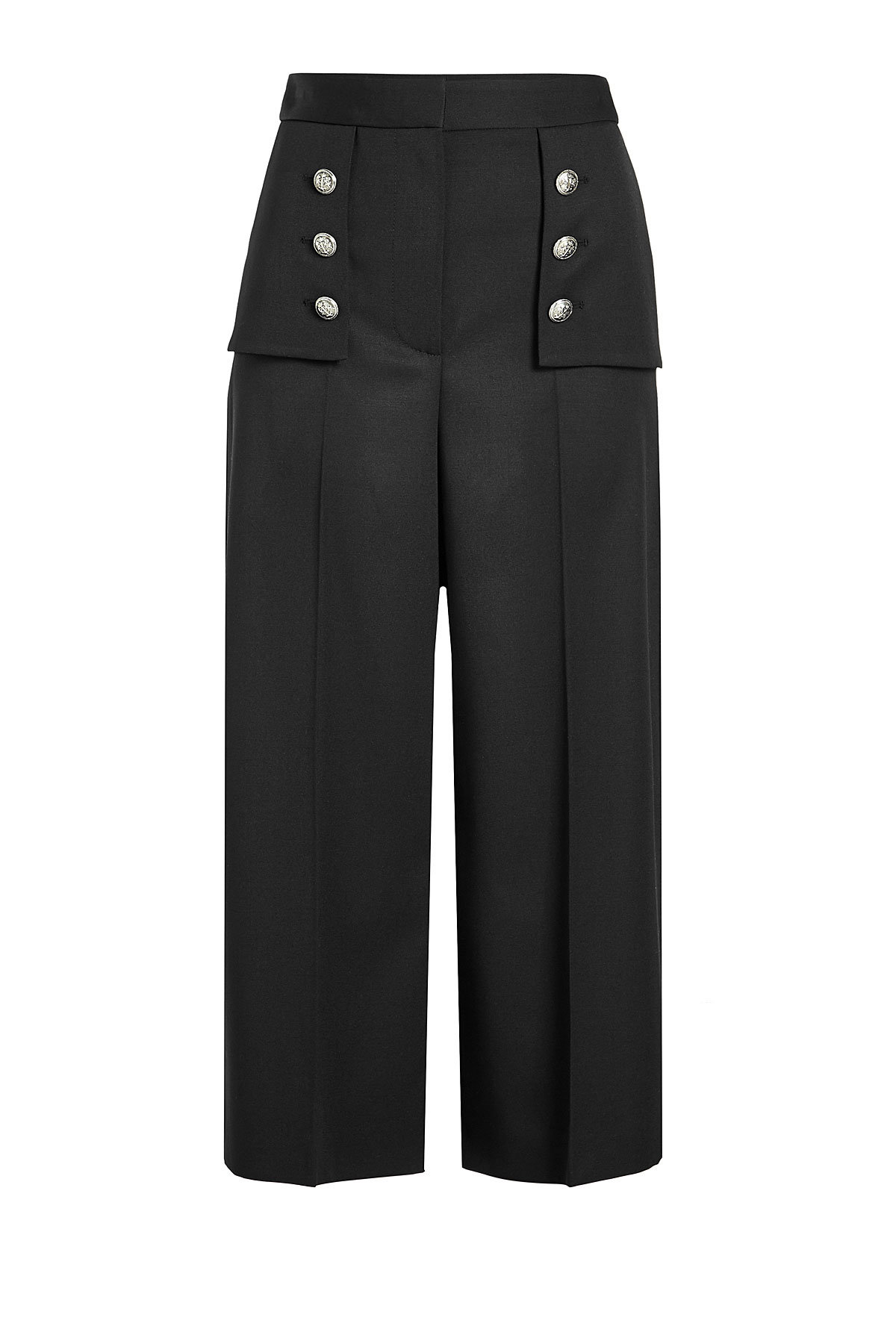 Alexander McQueen - Wool Culottes with Embossed Buttons