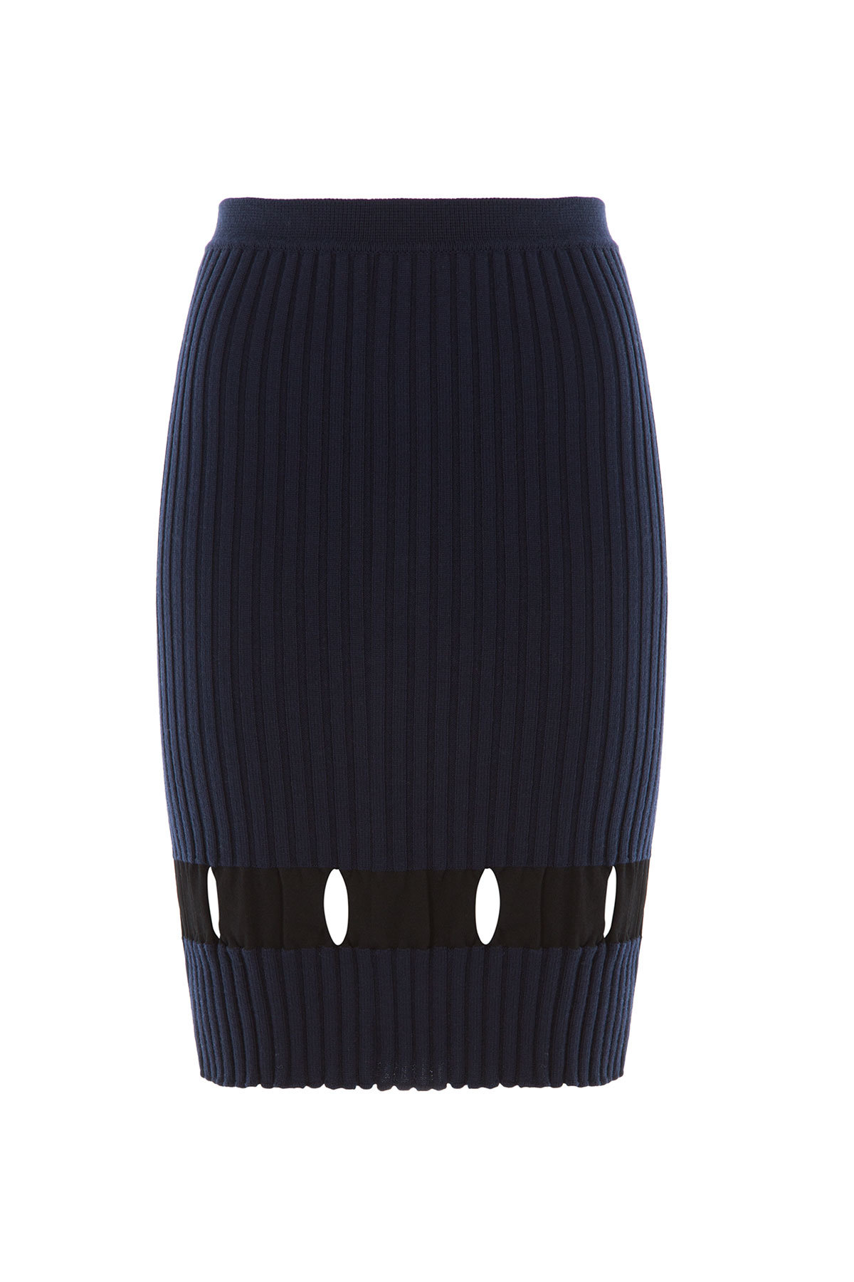 Alexander Wang - Ribbed Wool Skirt with Cut-Out Detail