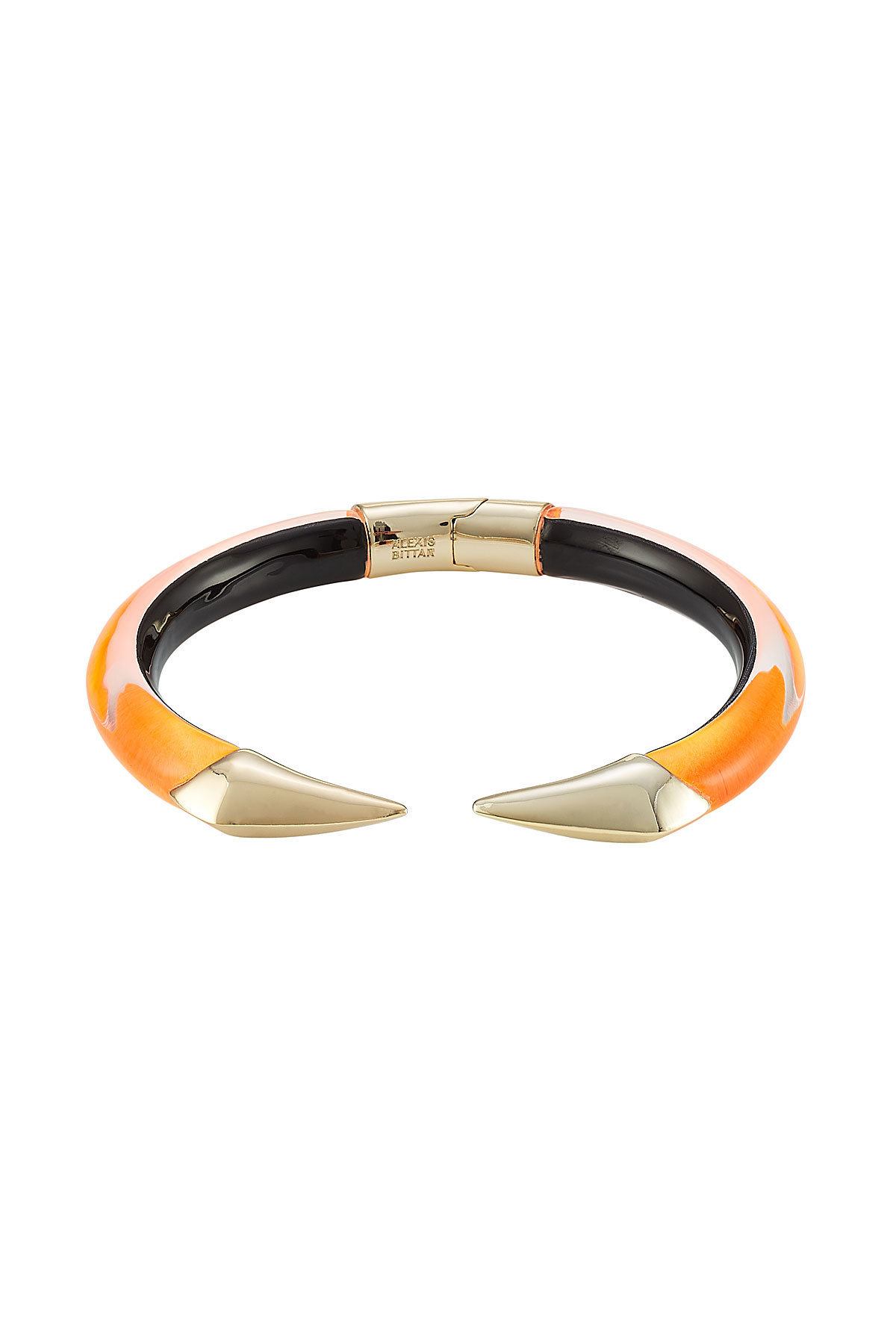 Alexis Bittar - Gold-Plated Hinged Bracelet with Lucite