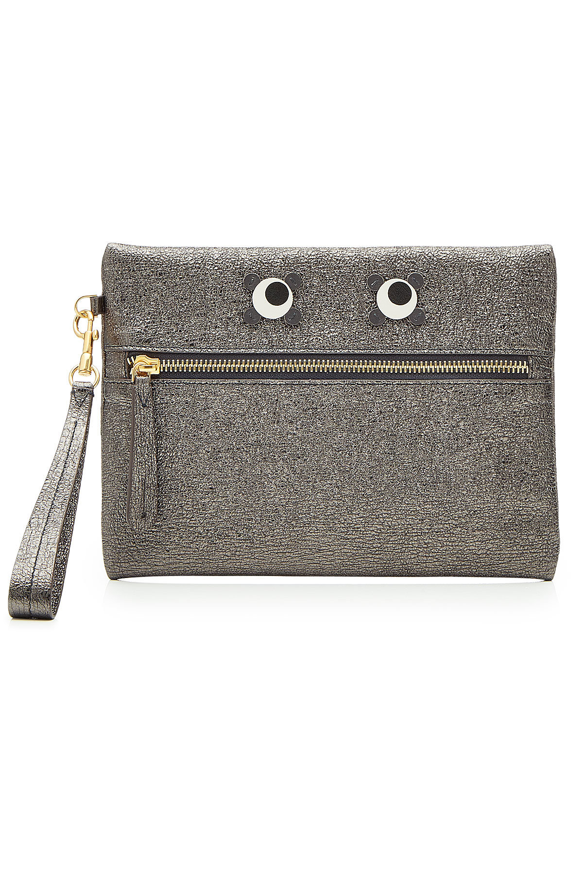 Anya Hindmarch - Circulus Eyes Metallic Leather Pouch