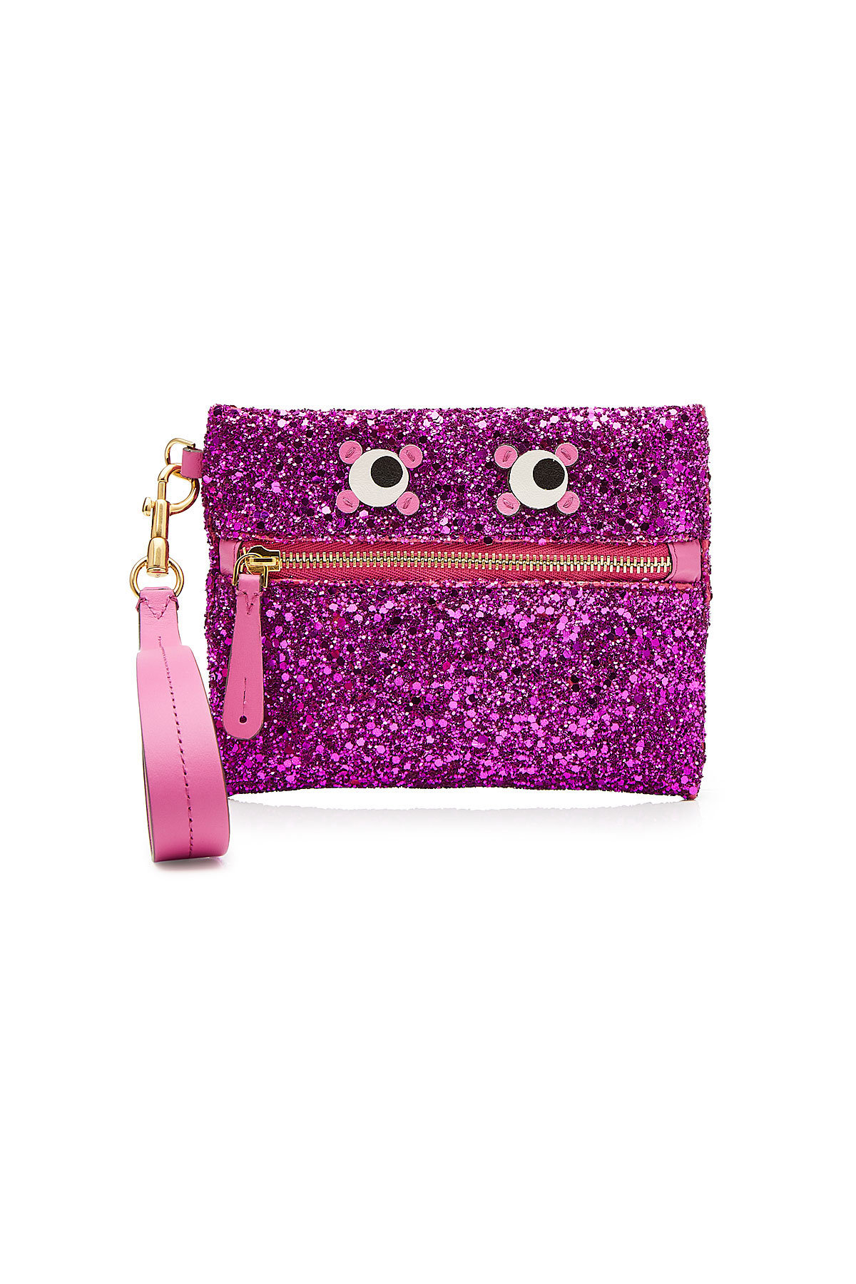 Anya Hindmarch - Circulus Eyes Small Glitter Leather Pouch