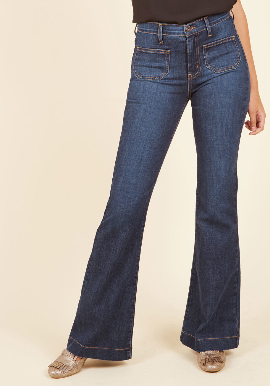 ASF466 - When packing space for the campground is limited, these flared jeans always make the cut. That's because it's such a rush to emerge from your tent clad