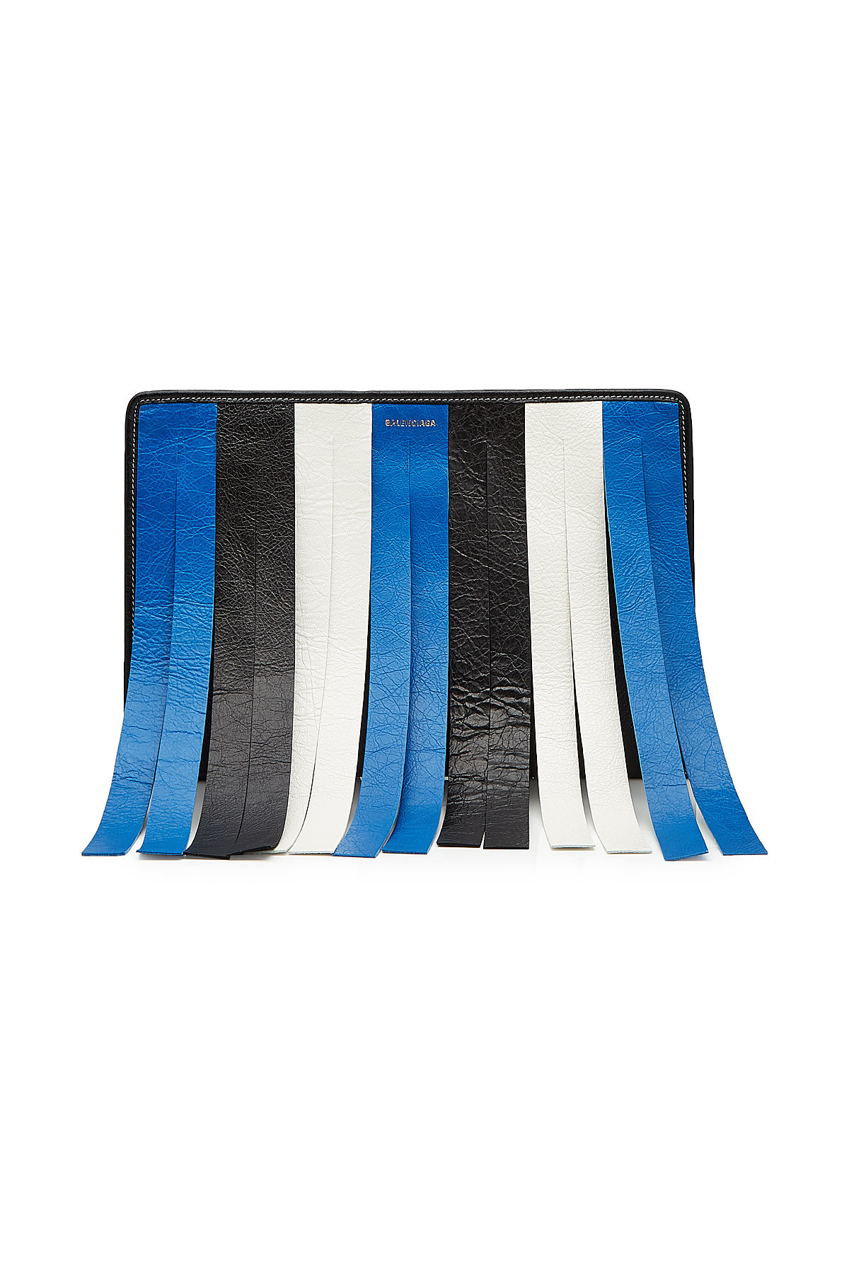 Balenciaga - Fringed Stripe Leather Pouch