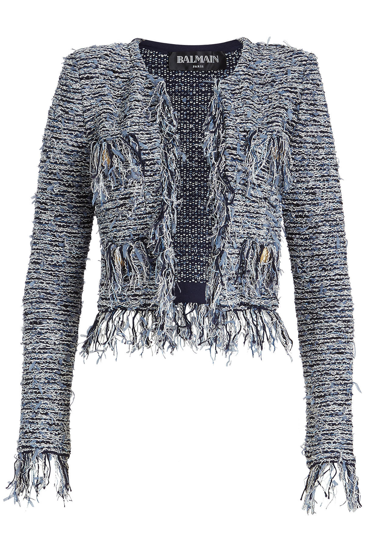 Balmain - Fringed Jacket with Embossed Buttons