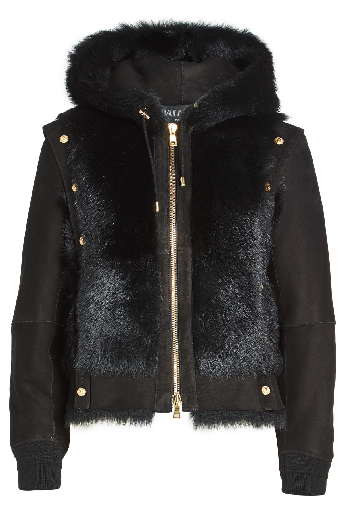 Balmain - Suede Jacket with Fur