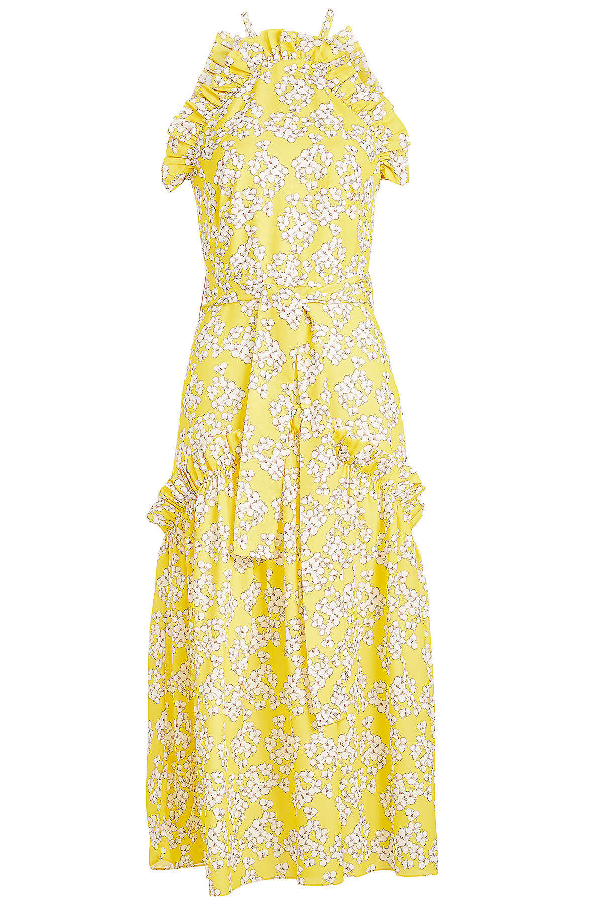 Borgo de Nor - Printed Halter Dress with Ruffles