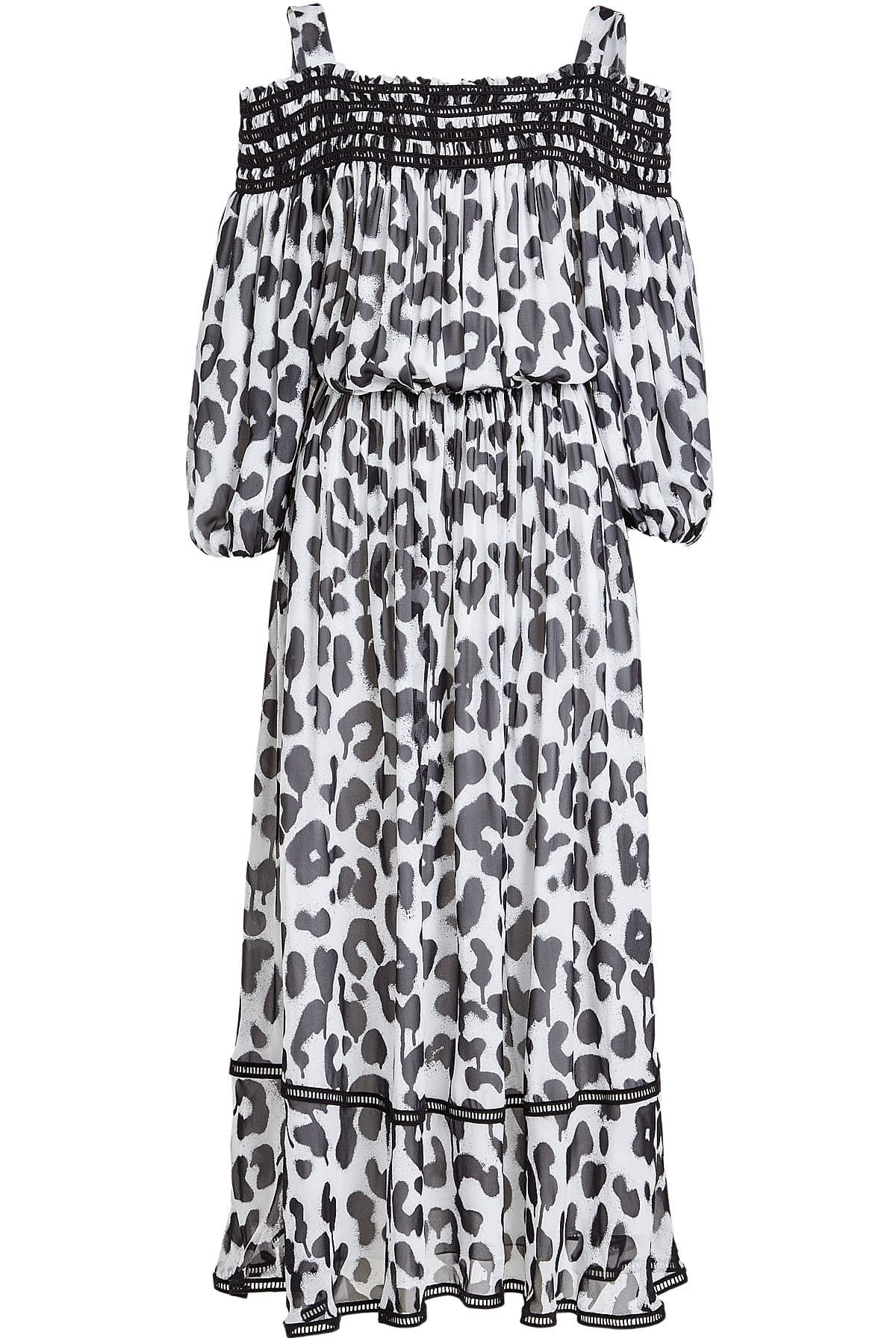 Boutique Moschino - Leopard Print Off-The-Shoulder Maxi Dress