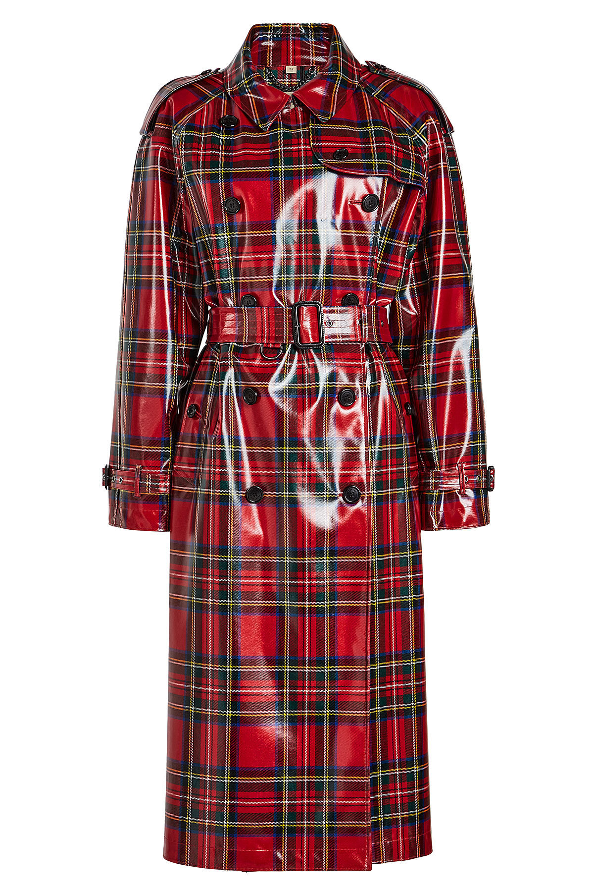 Burberry - Laminated Tartan Coat in Wool