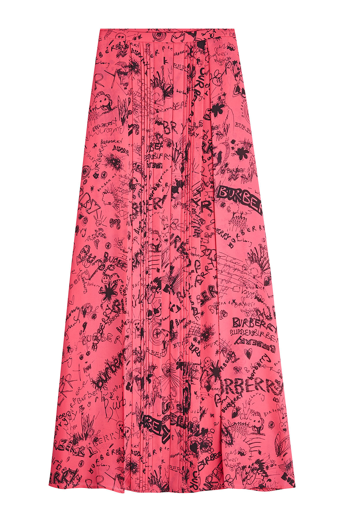 Burberry - Neckar Doodle Silk Skirt