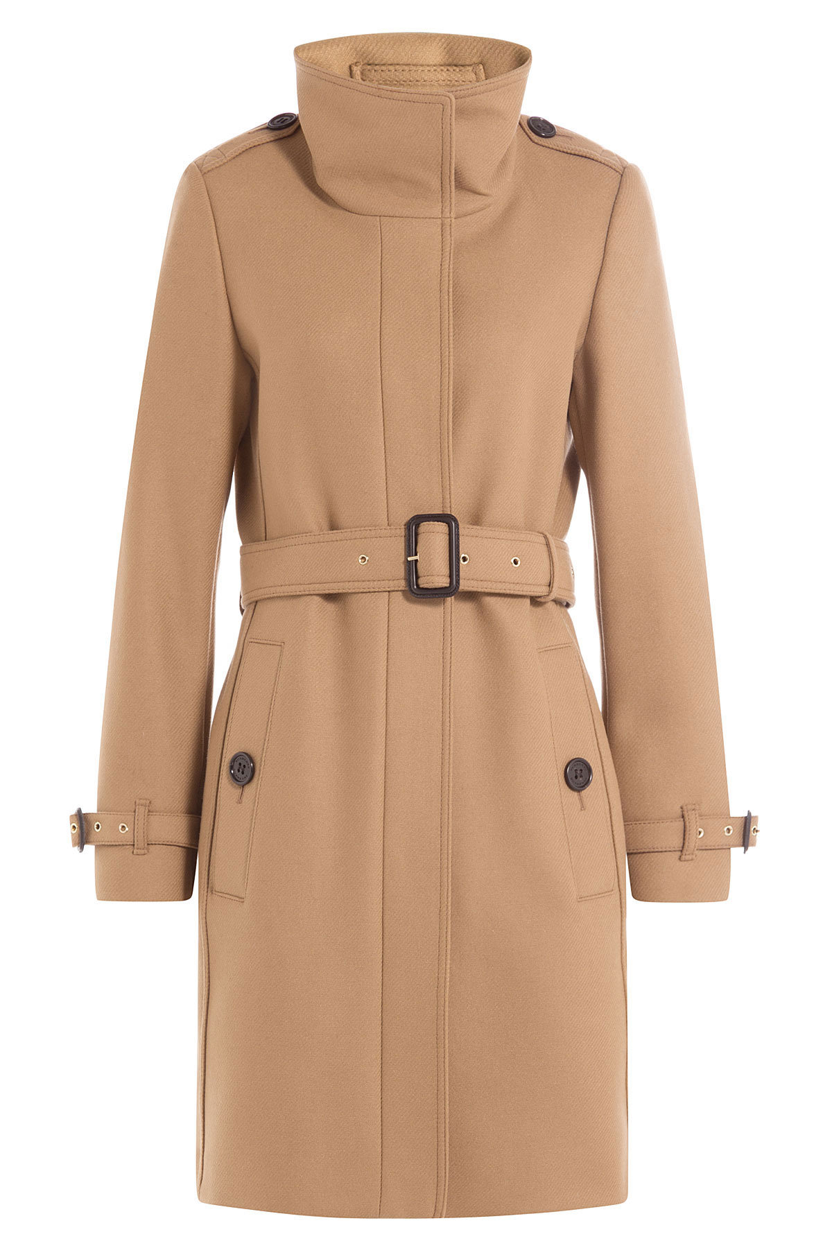 Wool Blend Coat with Cashmere by Burberry