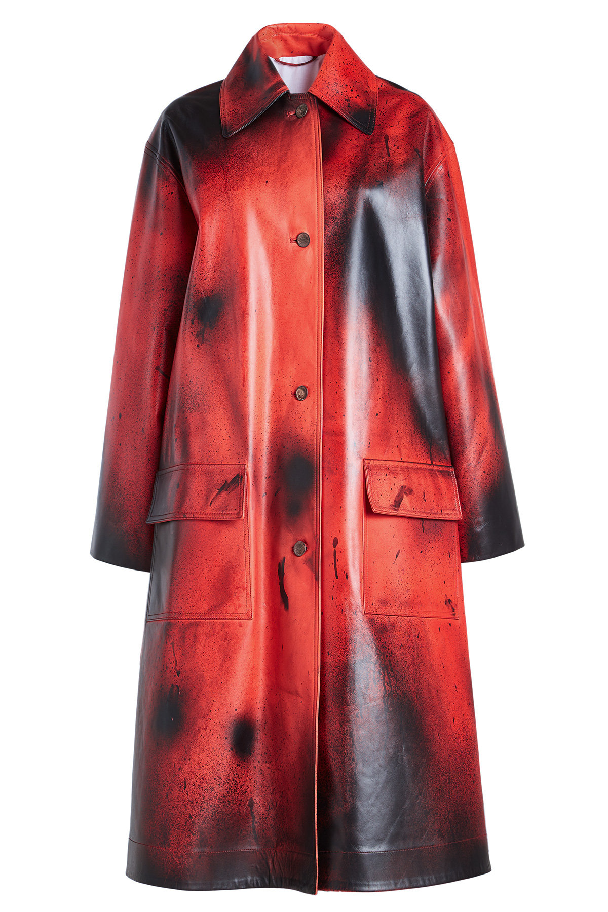 CALVIN KLEIN 205W39NYC - Printed Leather Coat