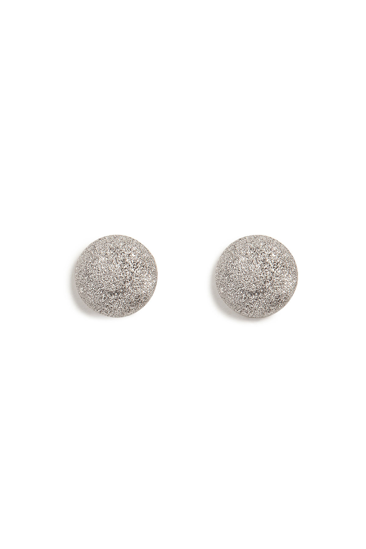 Carolina Bucci - 18K White Gold Sparkly Half-Ball Earrings