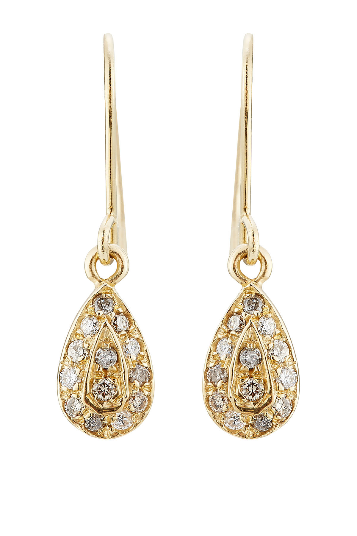 Carolina Bucci - 18k Yellow Gold Earrings with Diamonds