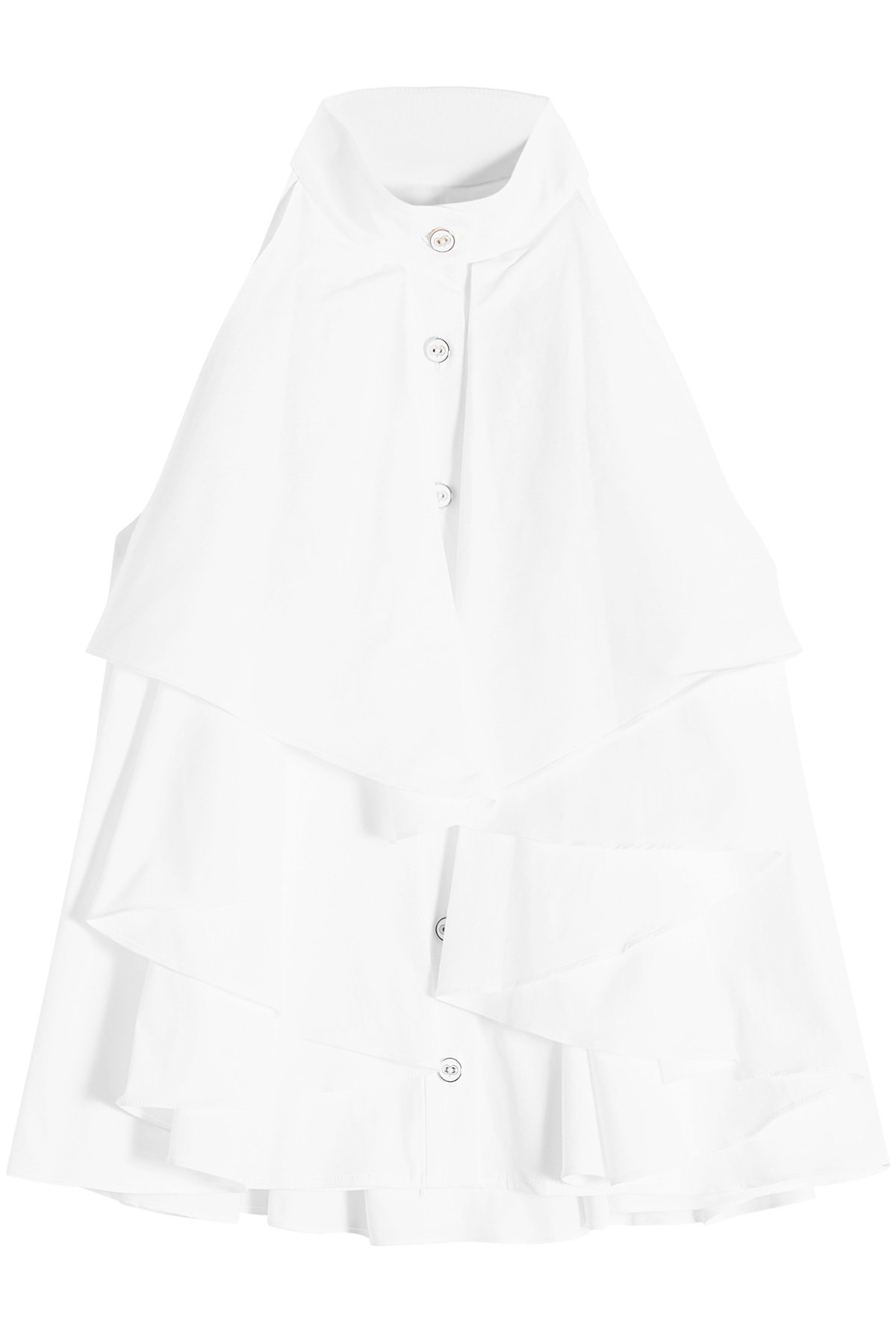 Caroline Constas - Adrie Ruffled Halter Blouse