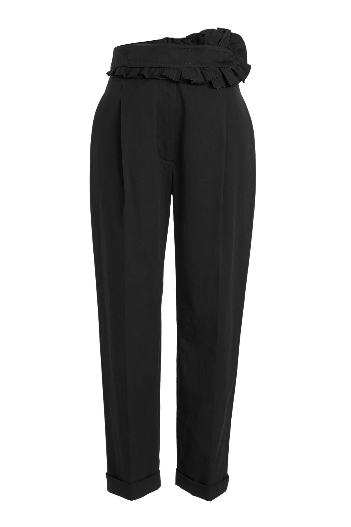 Carven - Cotton Pants with Ruffled Waist