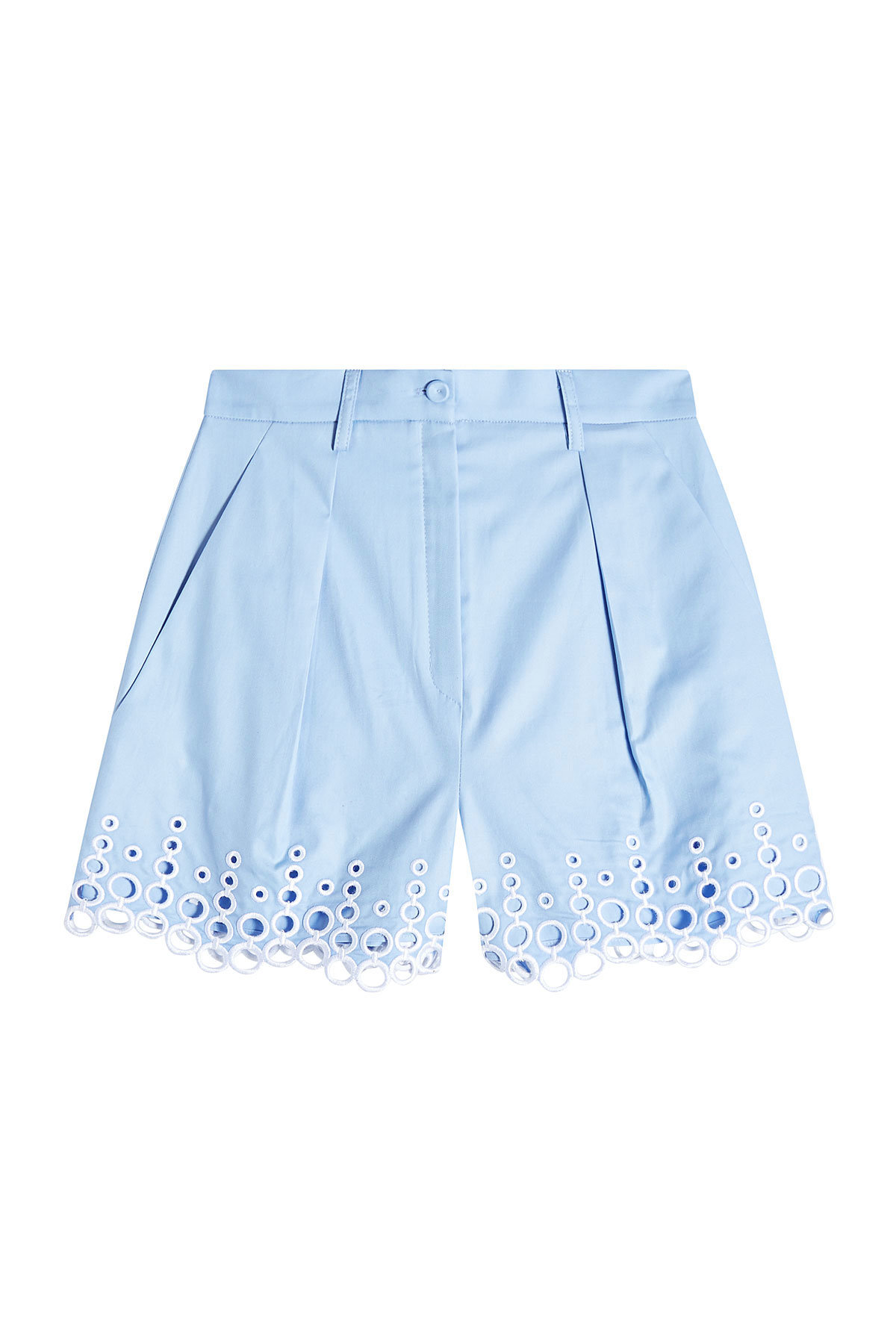 Carven - Cotton Shorts with Eyelet Hem