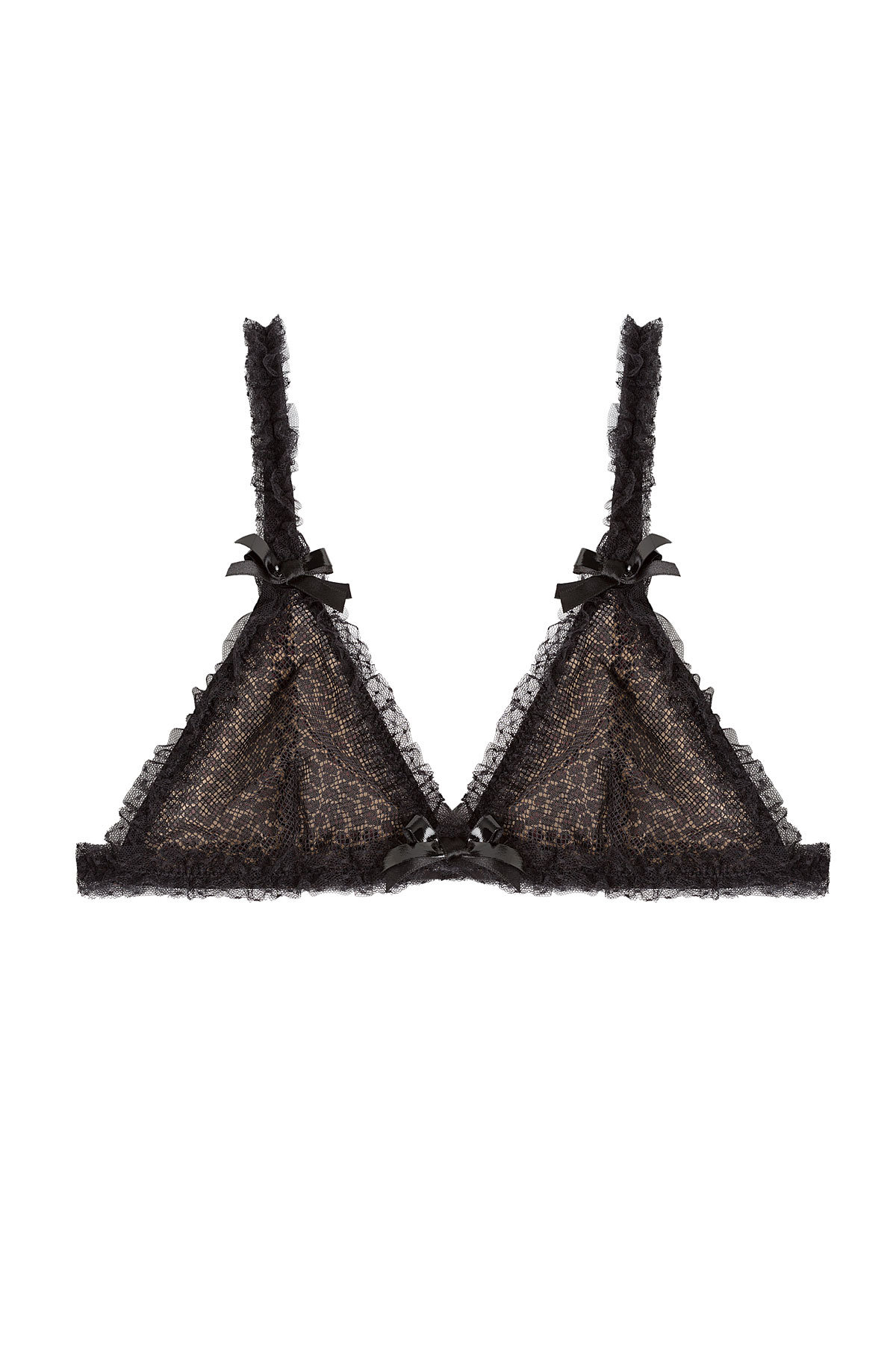 Chantal Thomass - Leopard Print Triangle Bra with Tulle