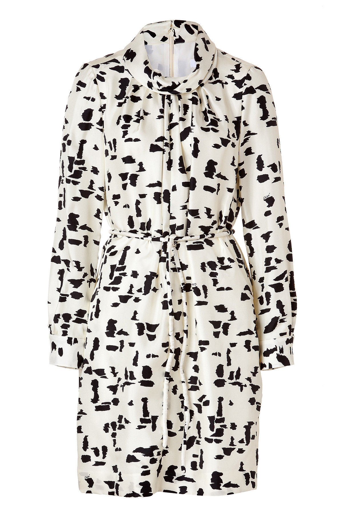 Silk Printed Dress in Naturel by Chloe