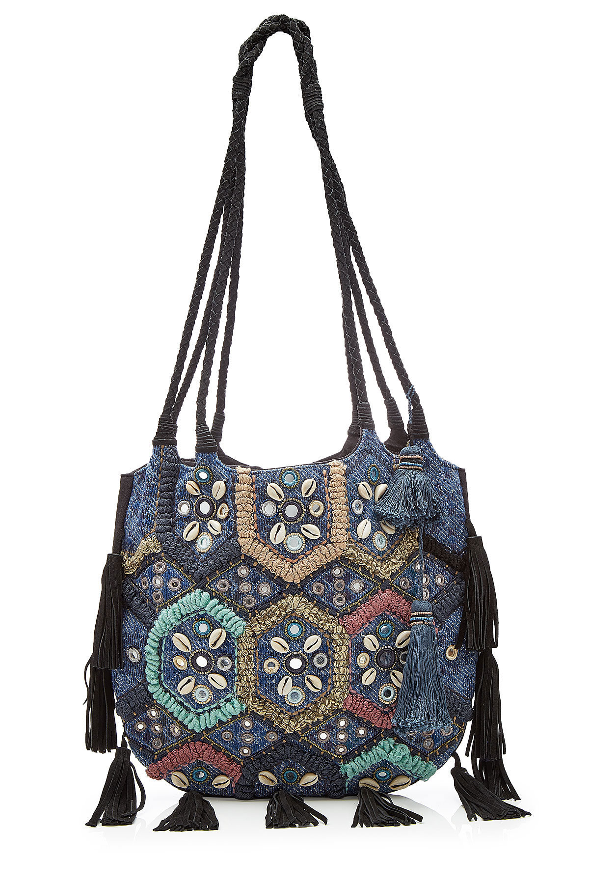 Christophe Sauvat - Embroidered and Embellished Tote Bag with Leather