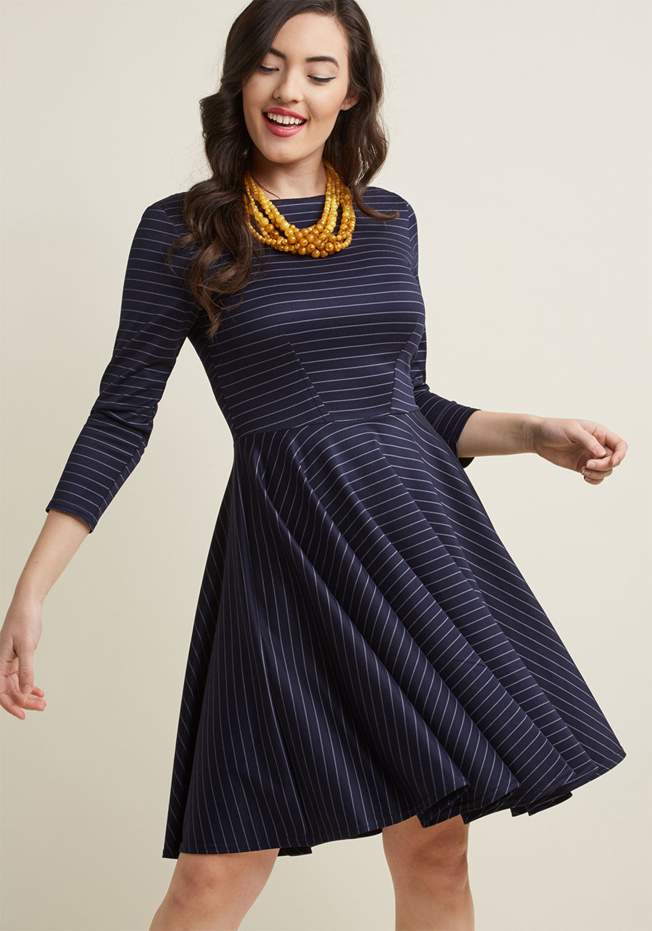 Closet London - Closet London Flourishing Finesse 3/4 Sleeve Dress