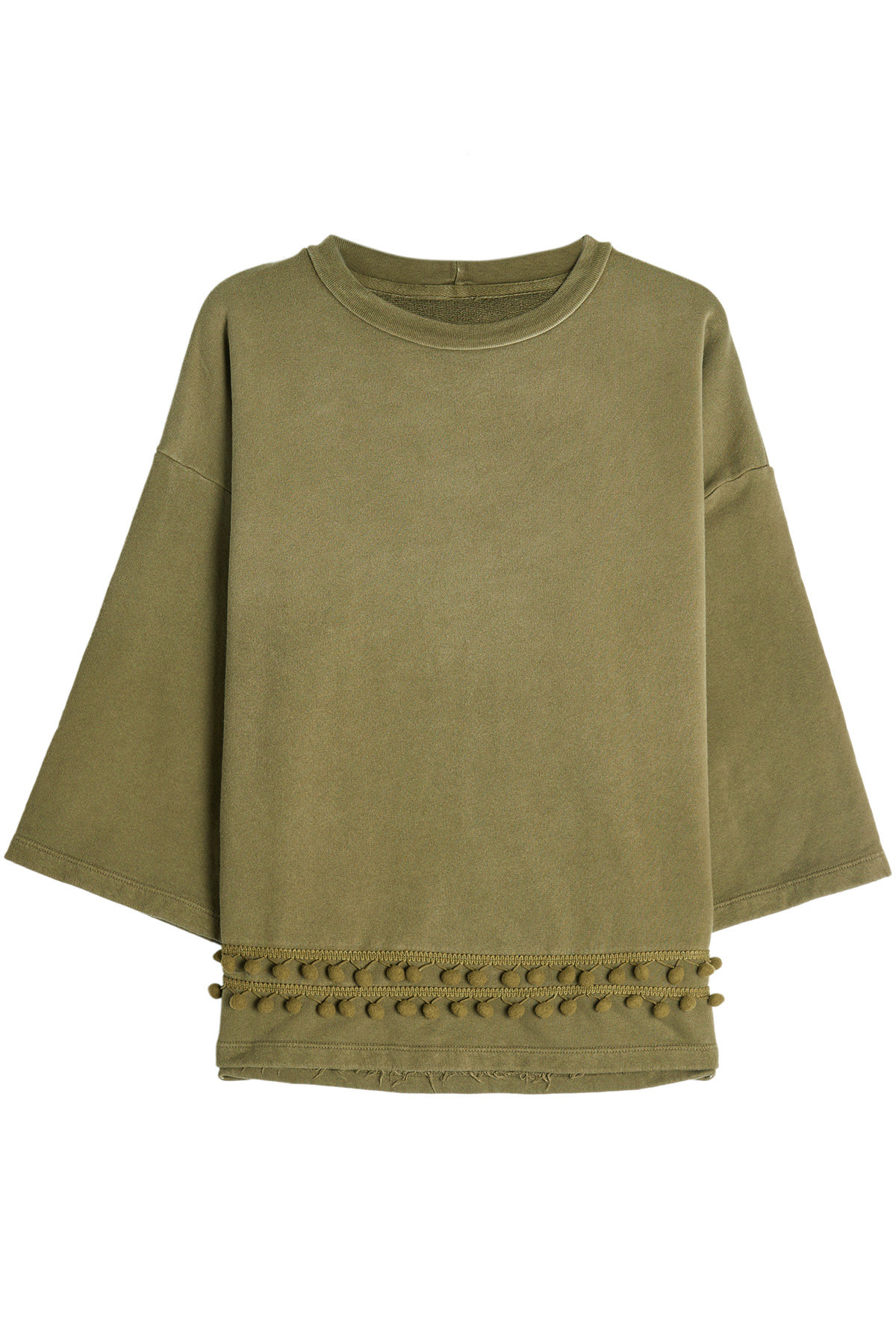 Pom Pom Cotton Sweatshirt by Current/Elliott