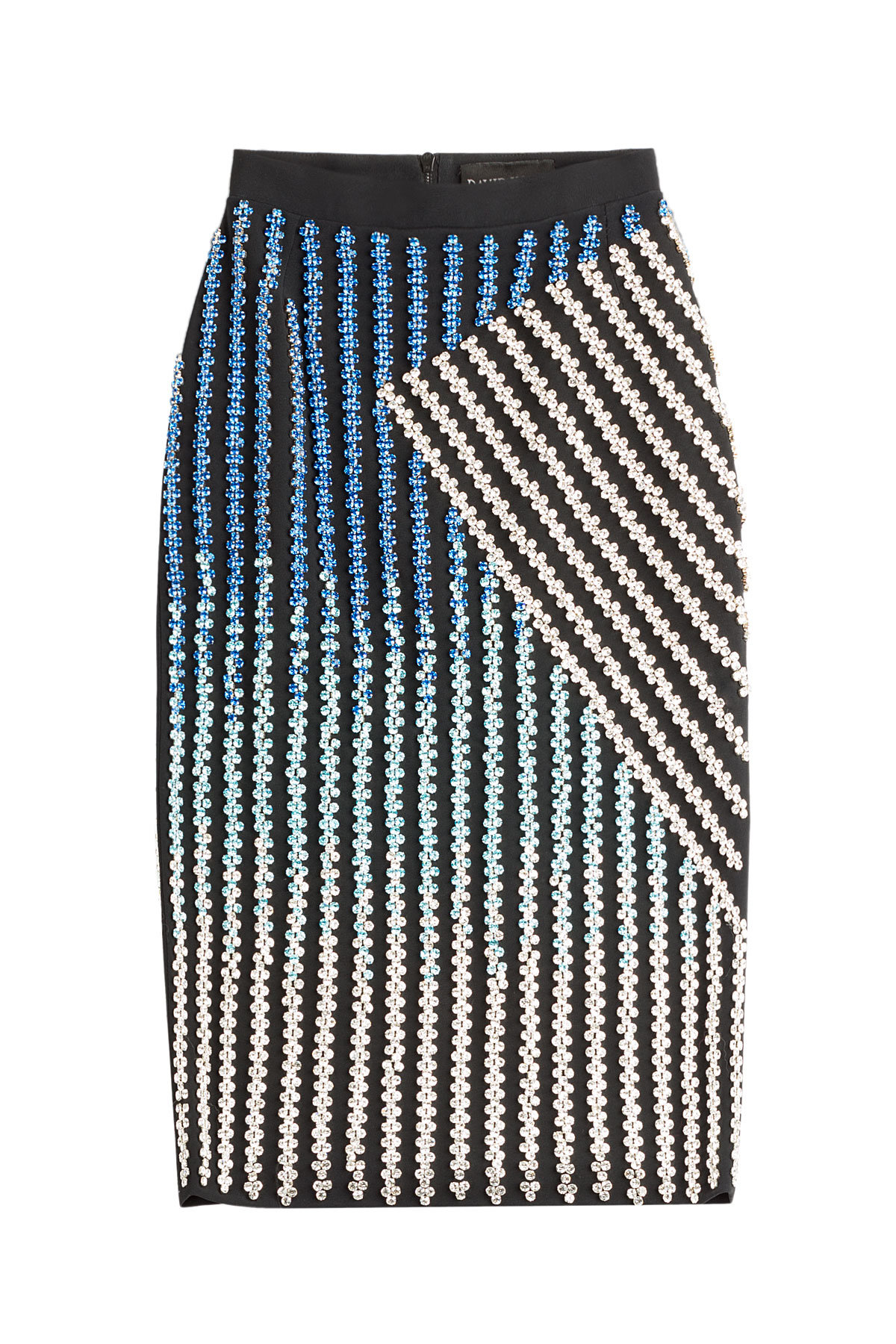 Crystal Embellished Pencil Skirt by David Koma