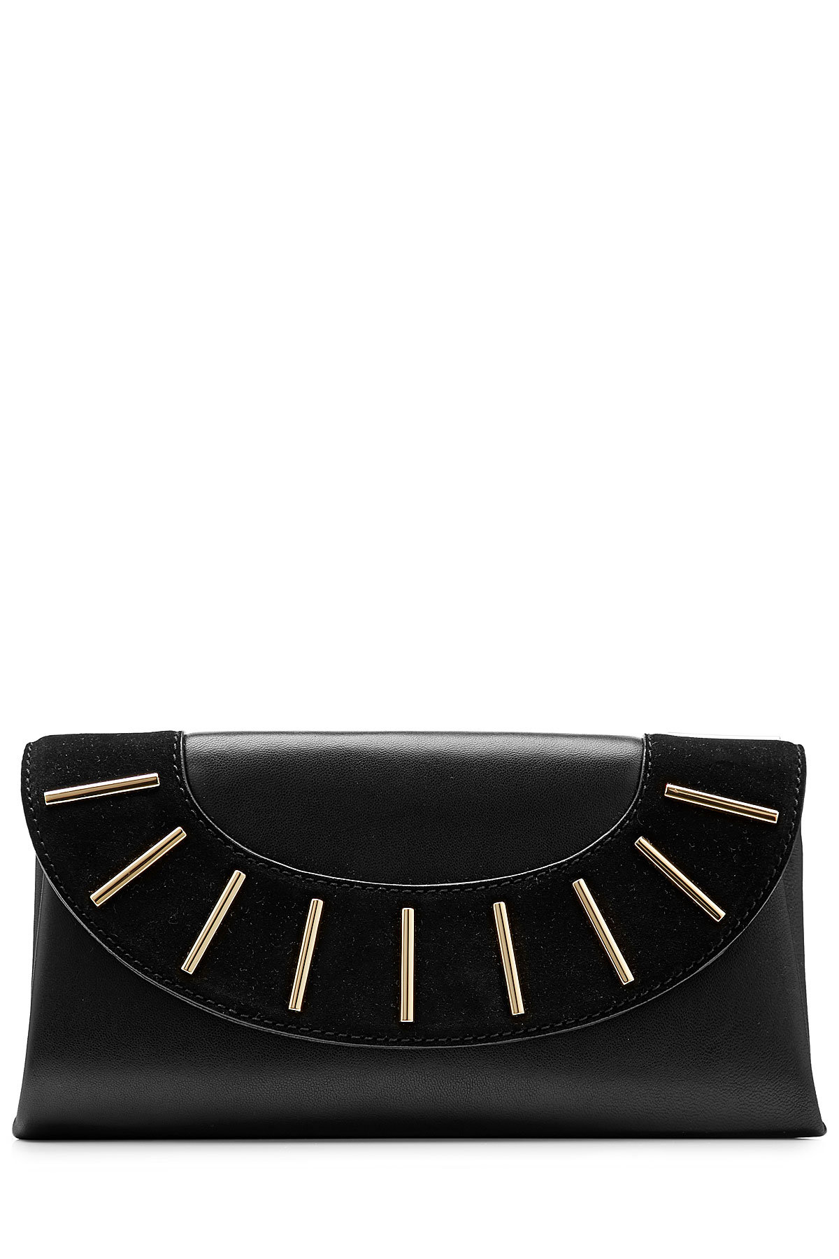 Leather and Pony Hair Shoulder Bag by Diane von Furstenberg