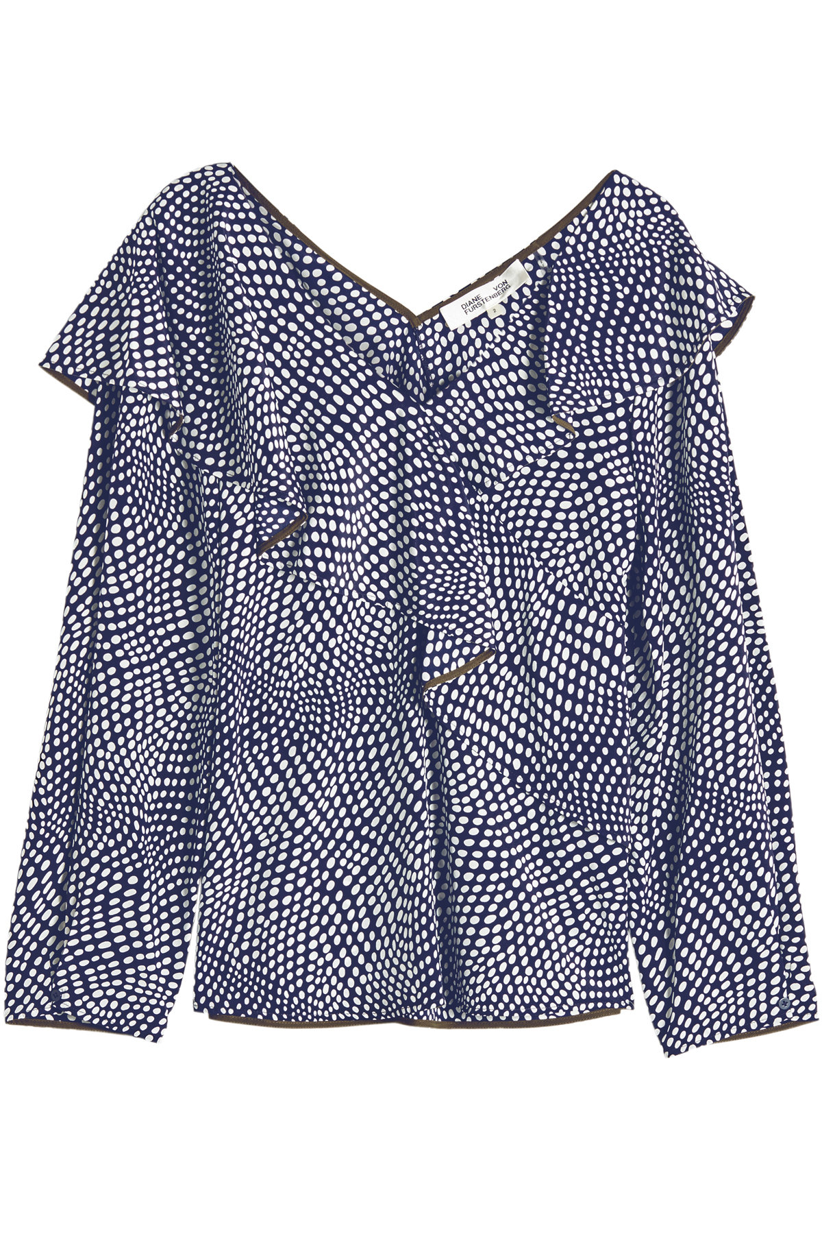 Diane von Furstenberg - Ruffle Front Silk Blouse