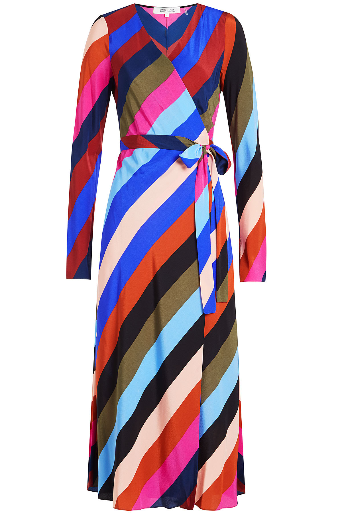 Diane von Furstenberg - Striped Silk Wrap Dress