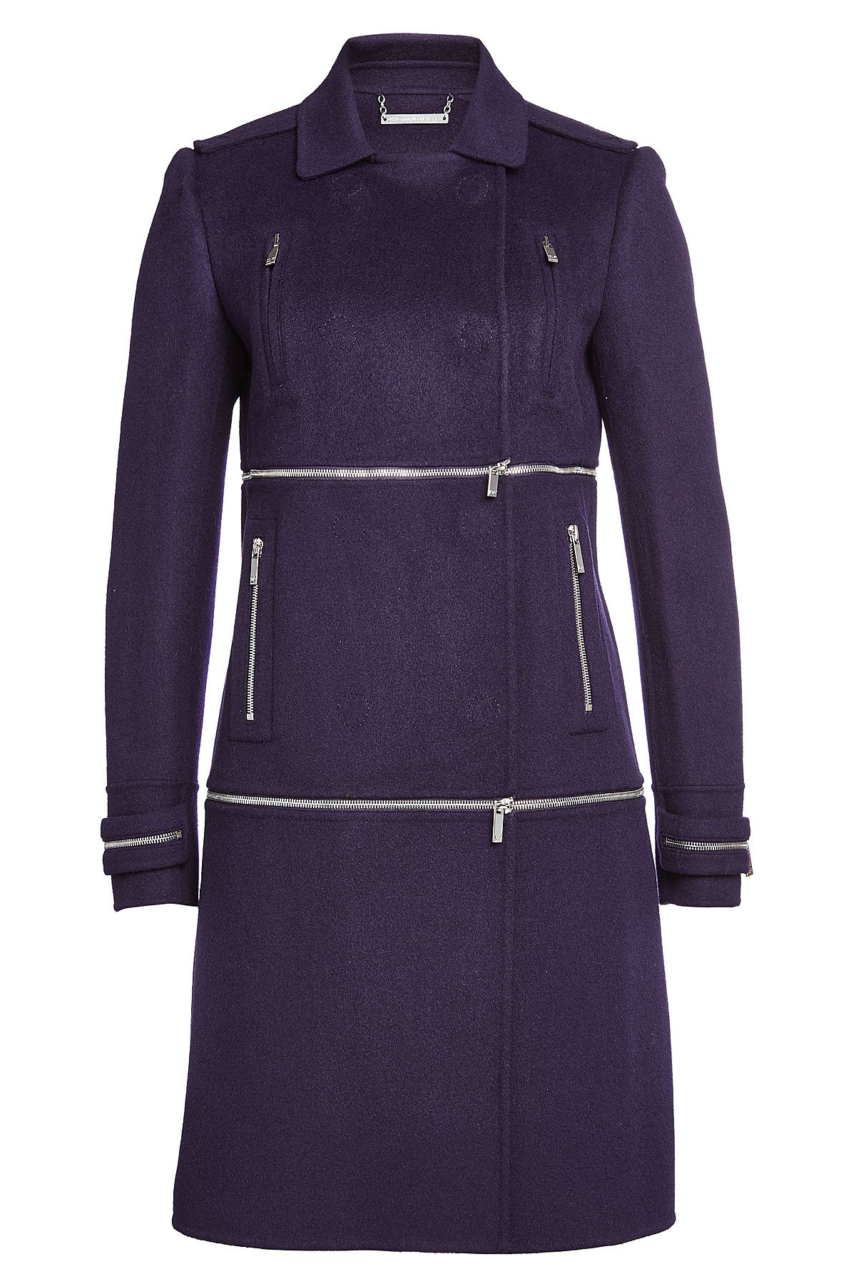 Wool Coat with Zippers by Diane von Furstenberg