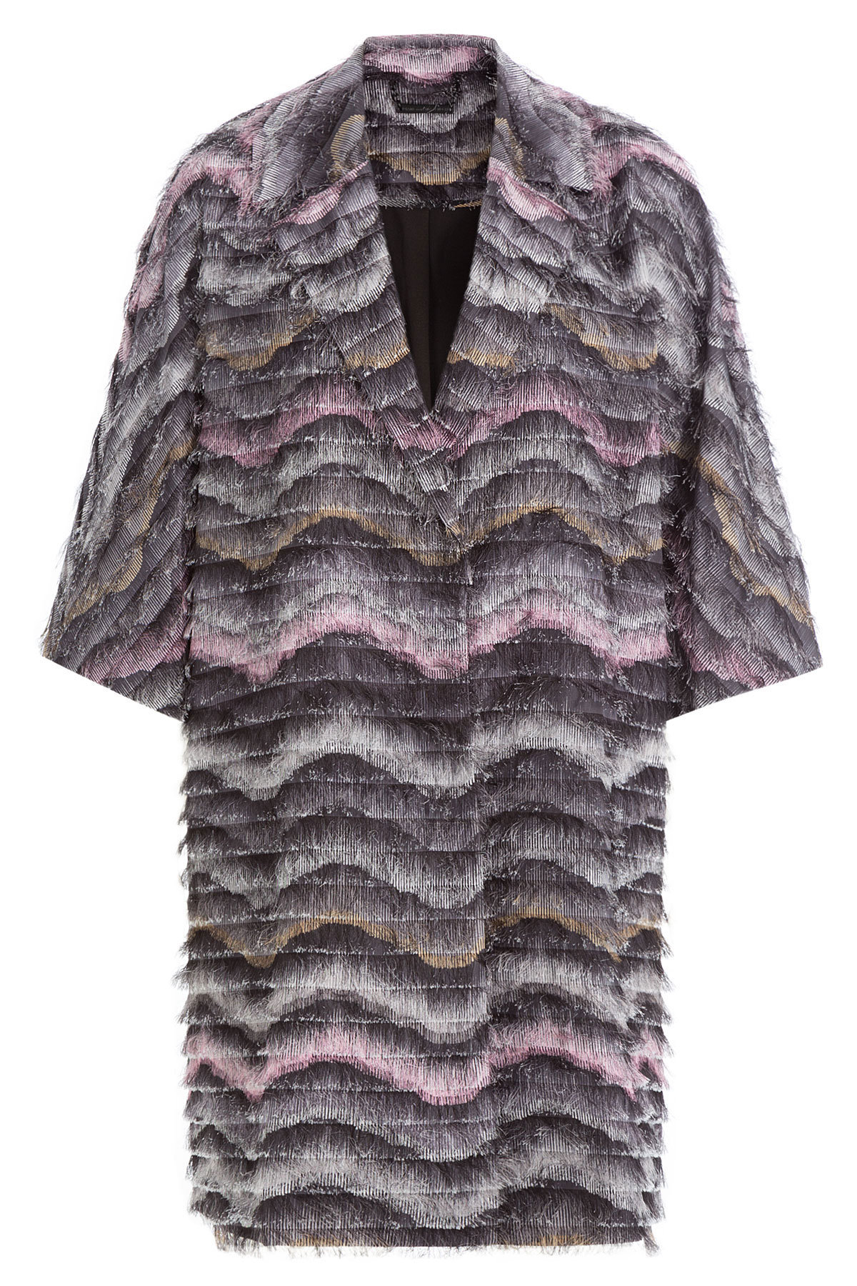 Woven Coat with Fringe by Diane von Furstenberg