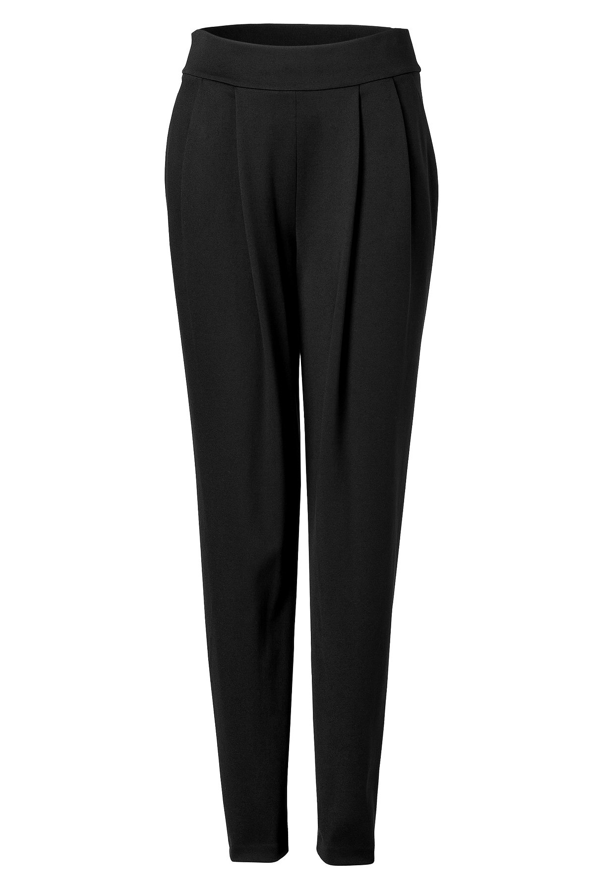 Pleat Front Pants in Black by Donna Karan