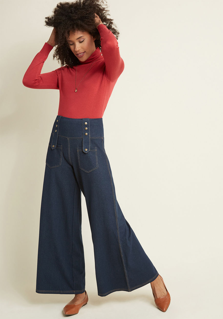 Effie's Heart Glam Globe-Trotter Wide-Leg Knit Pants by Effie's Heart