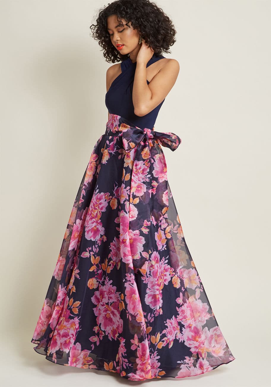 Eliza J - Eliza J Influential Elegance Floral Maxi Dress