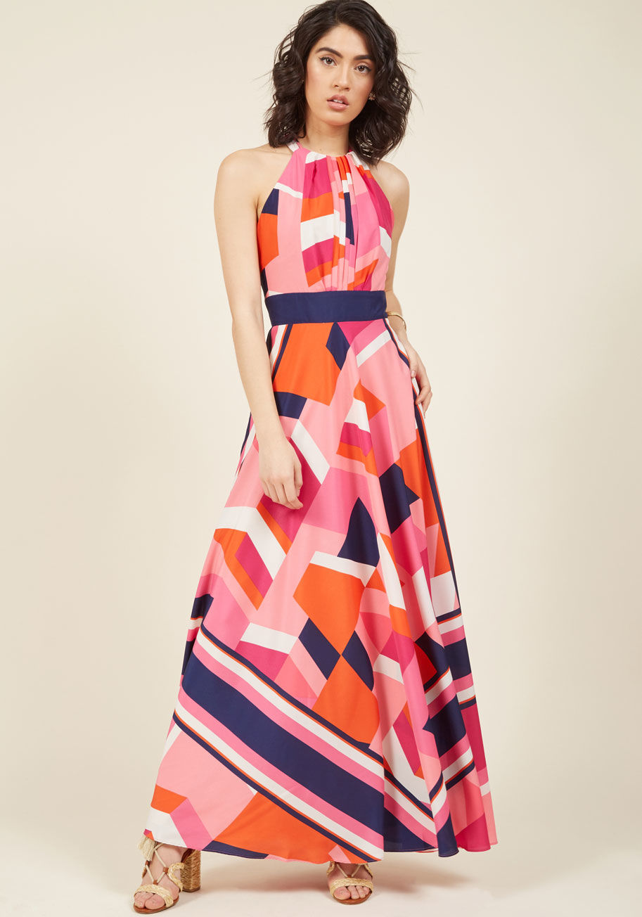 Eliza J Shape, Color, and Architecture Maxi Dress by Eliza J