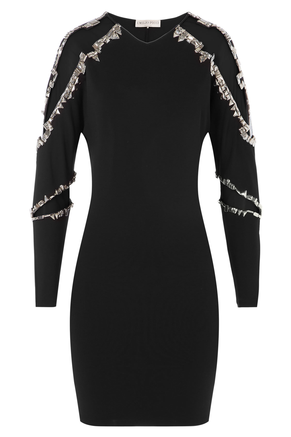 Sheer-Paneled Embellished Dress by Emilio Pucci