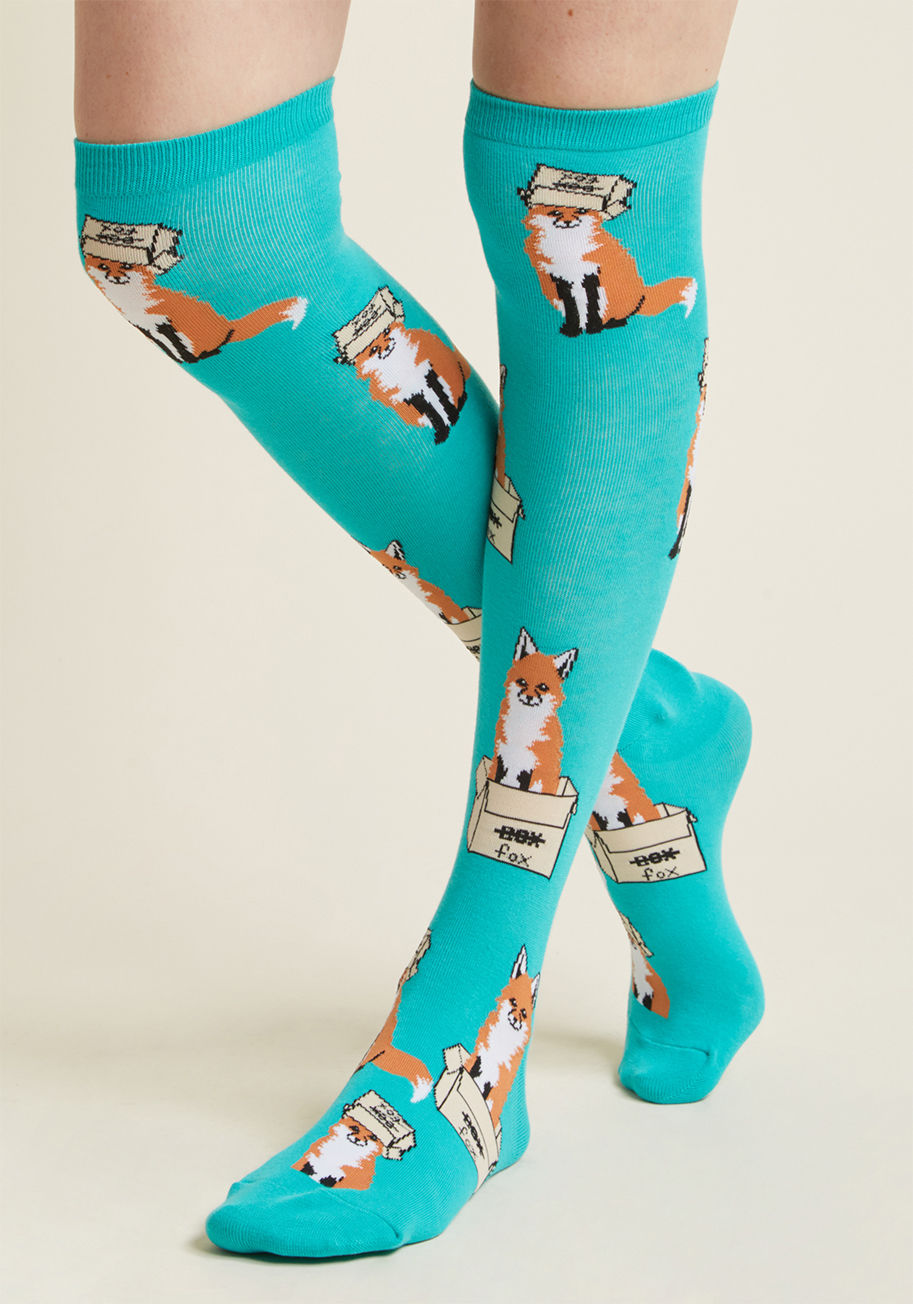 F0401 - Go on and gush over these quirky knee socks all you'd like - there's bonus points