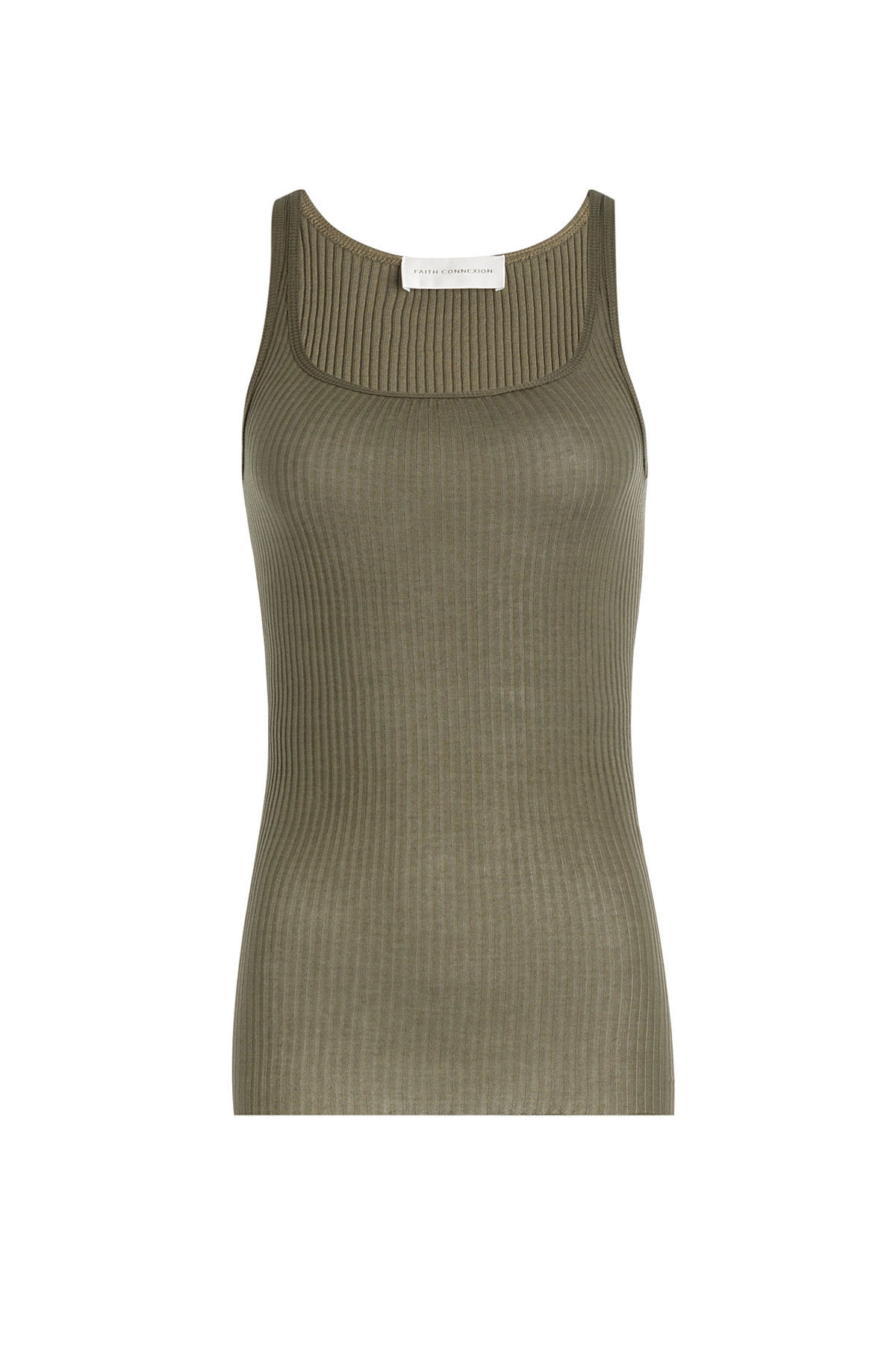 Cotton Ribbed Tank Top by Faith Connexion