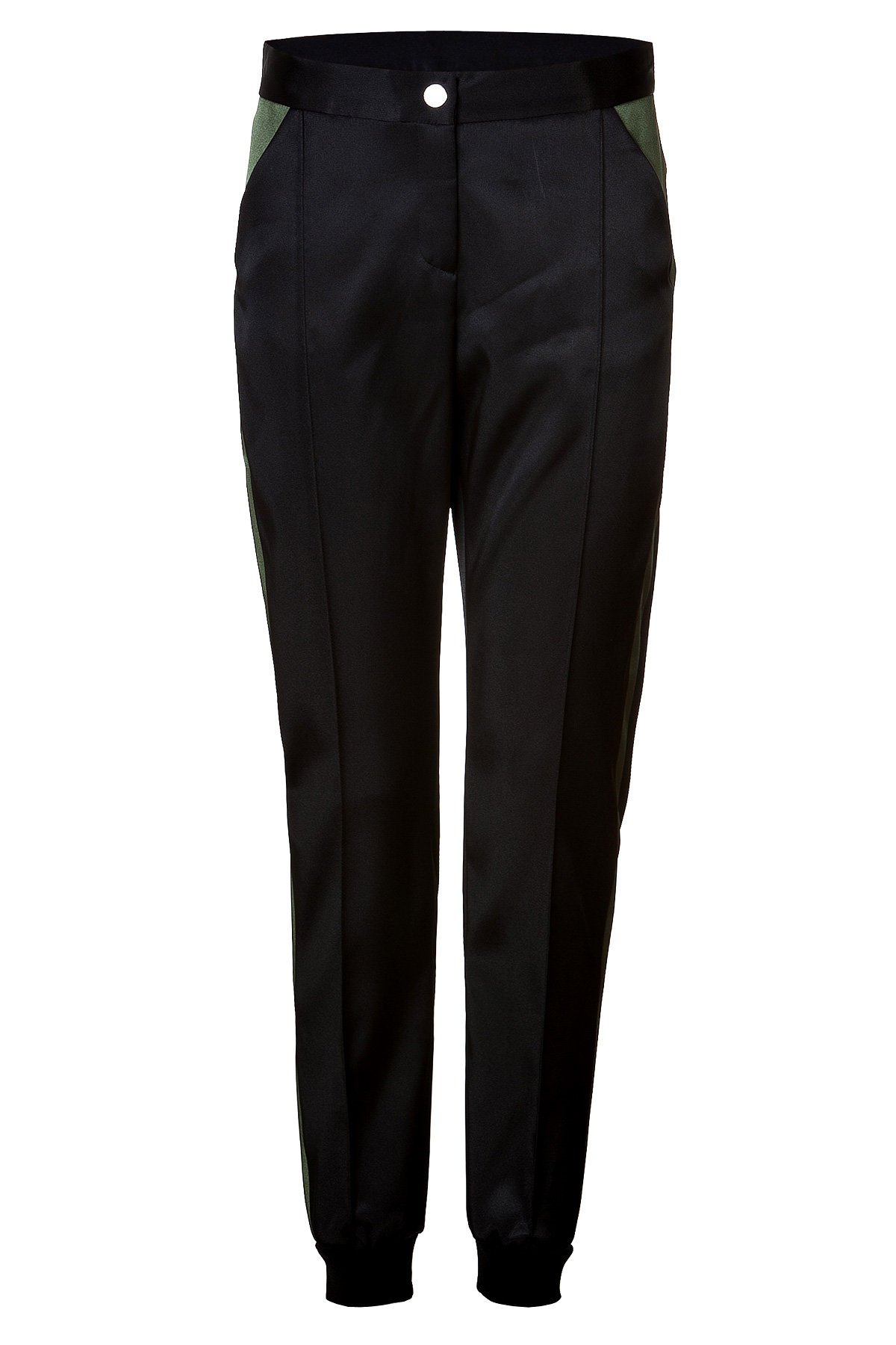 Satin Pants with Contrast Side Stripe by Faith Connexion