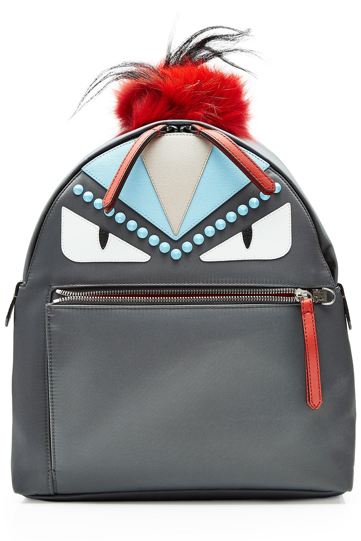 Fendi - Embellished Backpack with Fox Fur