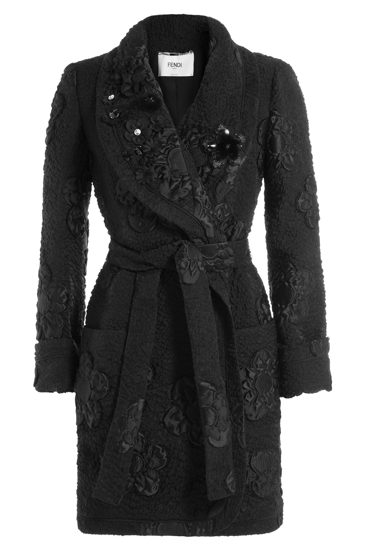 Embellished Cloqué Coat by Fendi