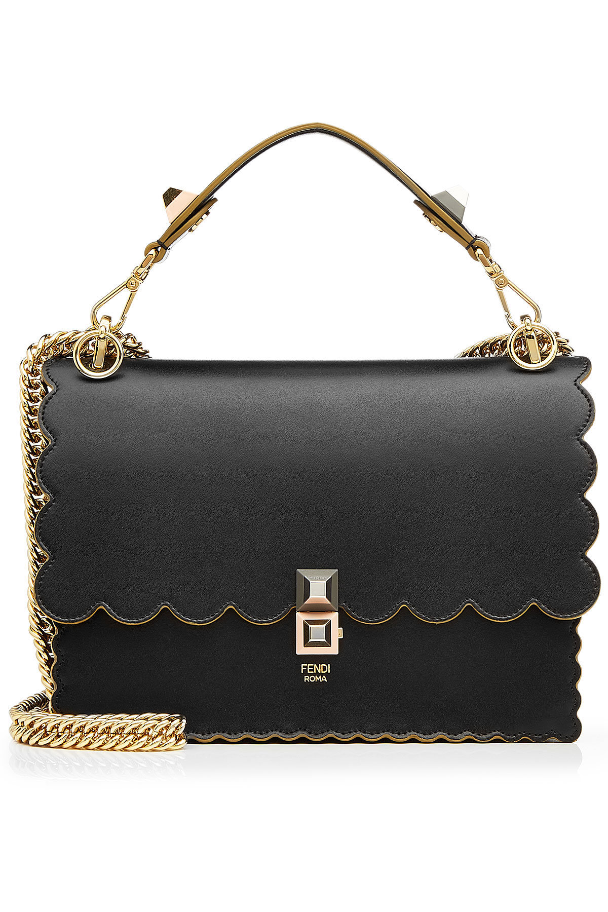 Fendi - Kan I Mini Leather Shoulder Bag