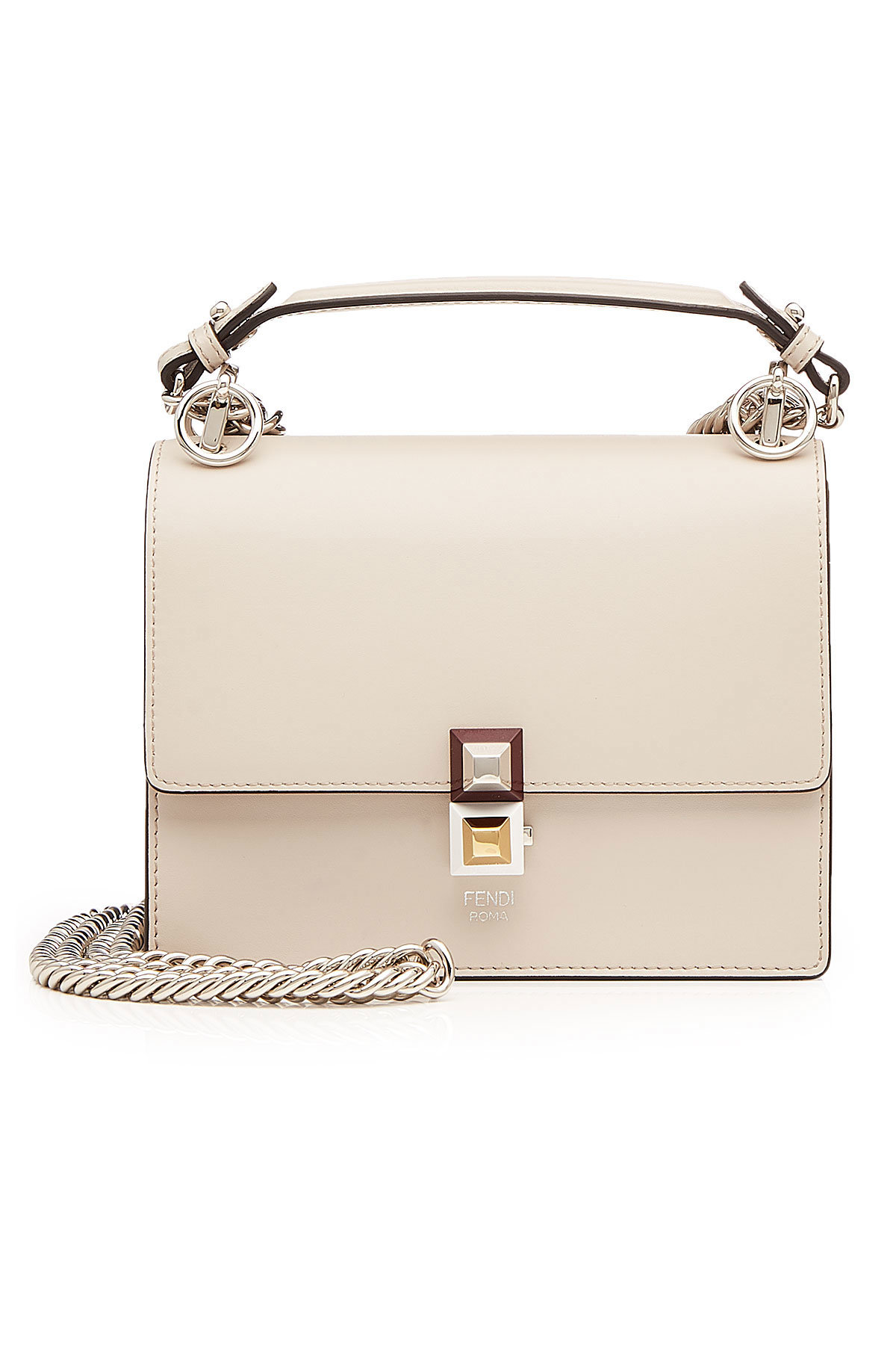 Fendi - Mini Kan I Leather Shoulder Bag