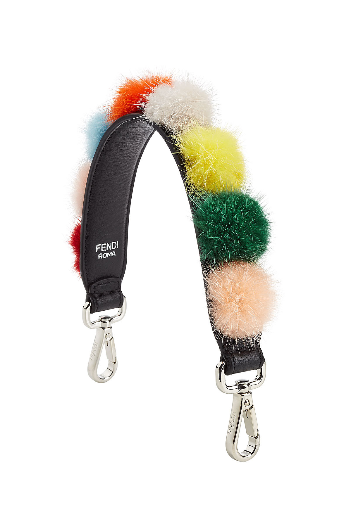 Fendi - Mink Fur Pompom Shoulder Strap with Leather