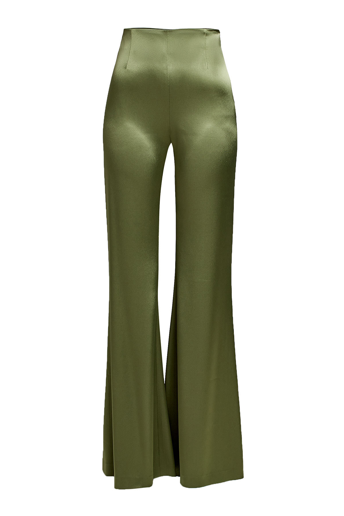 High Waisted Satin Pants by Galvan