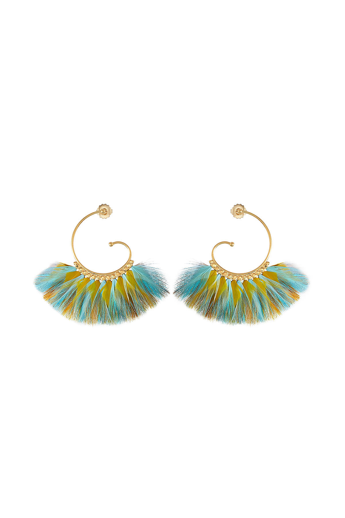 Gas Bijoux - Buzios 24kt Gold-Plated Earrings with Feathers