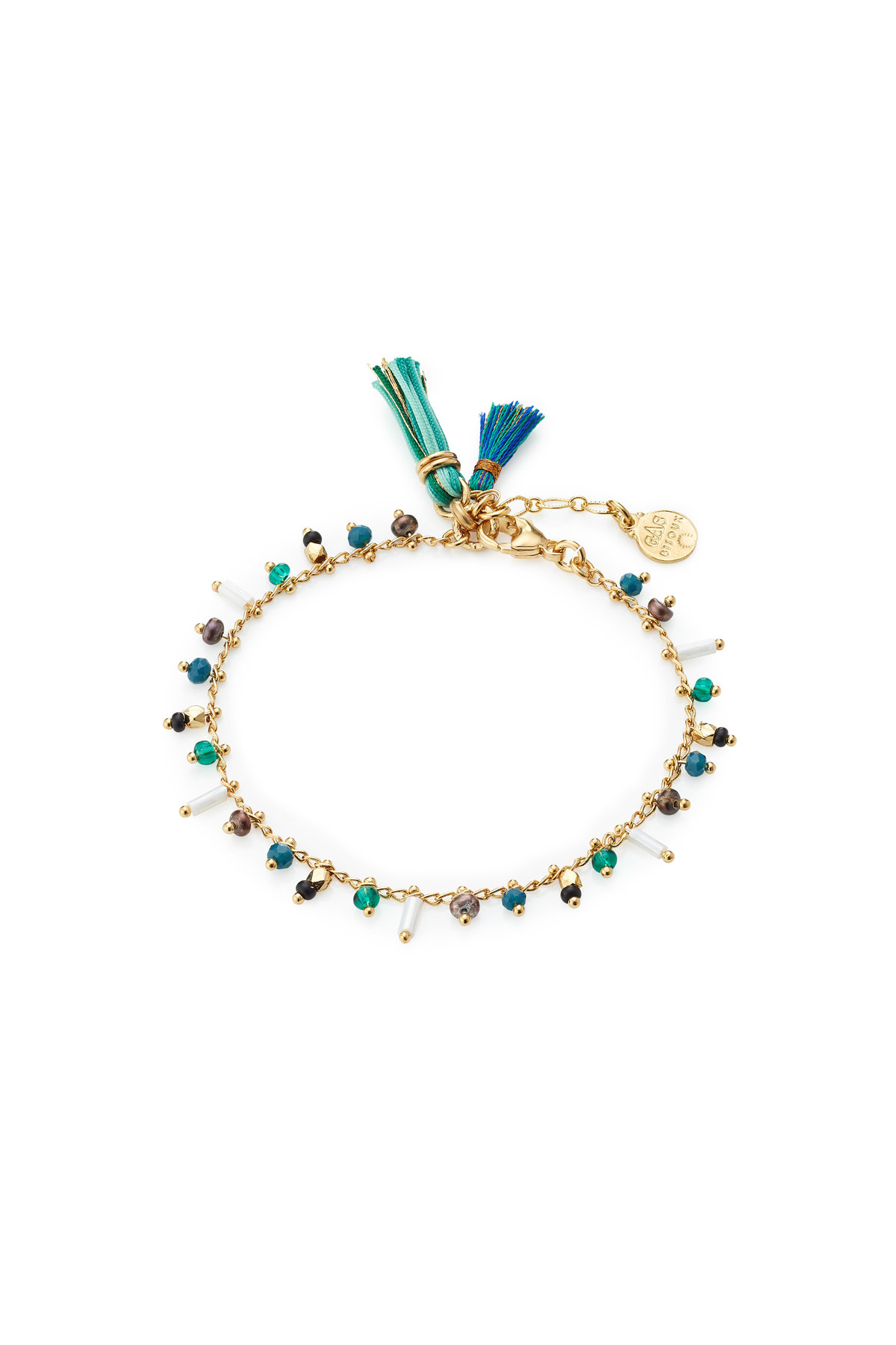 Gas Bijoux - Gipsy 24kt Gold-Plated Bracelet with Glass Beads