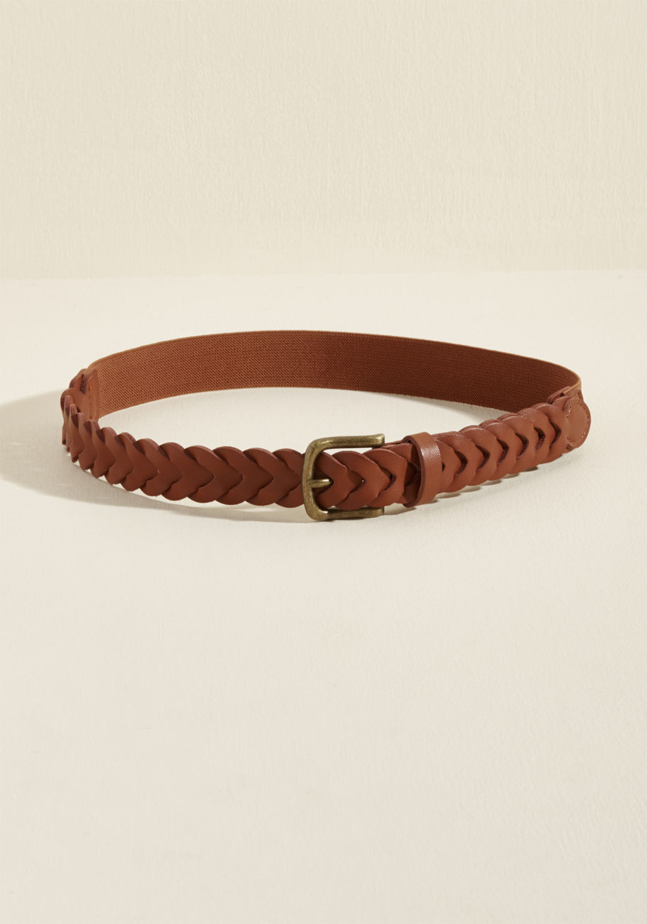 GH-J604FV1 - Your love of timeless details is evidenced by how frequently you flaunt this braided belt! Crafted from faux leather and available