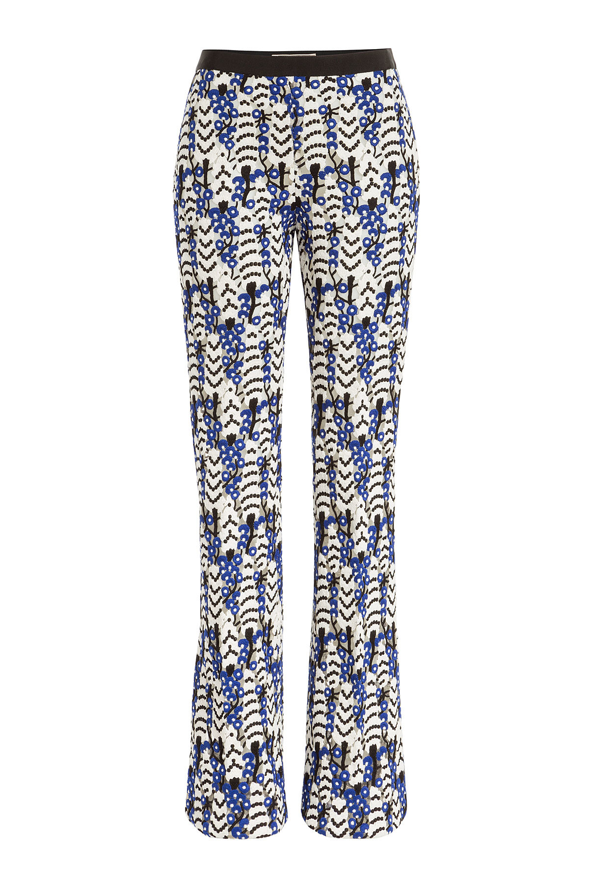 Flared Embroidered Pants by Giambattista Valli