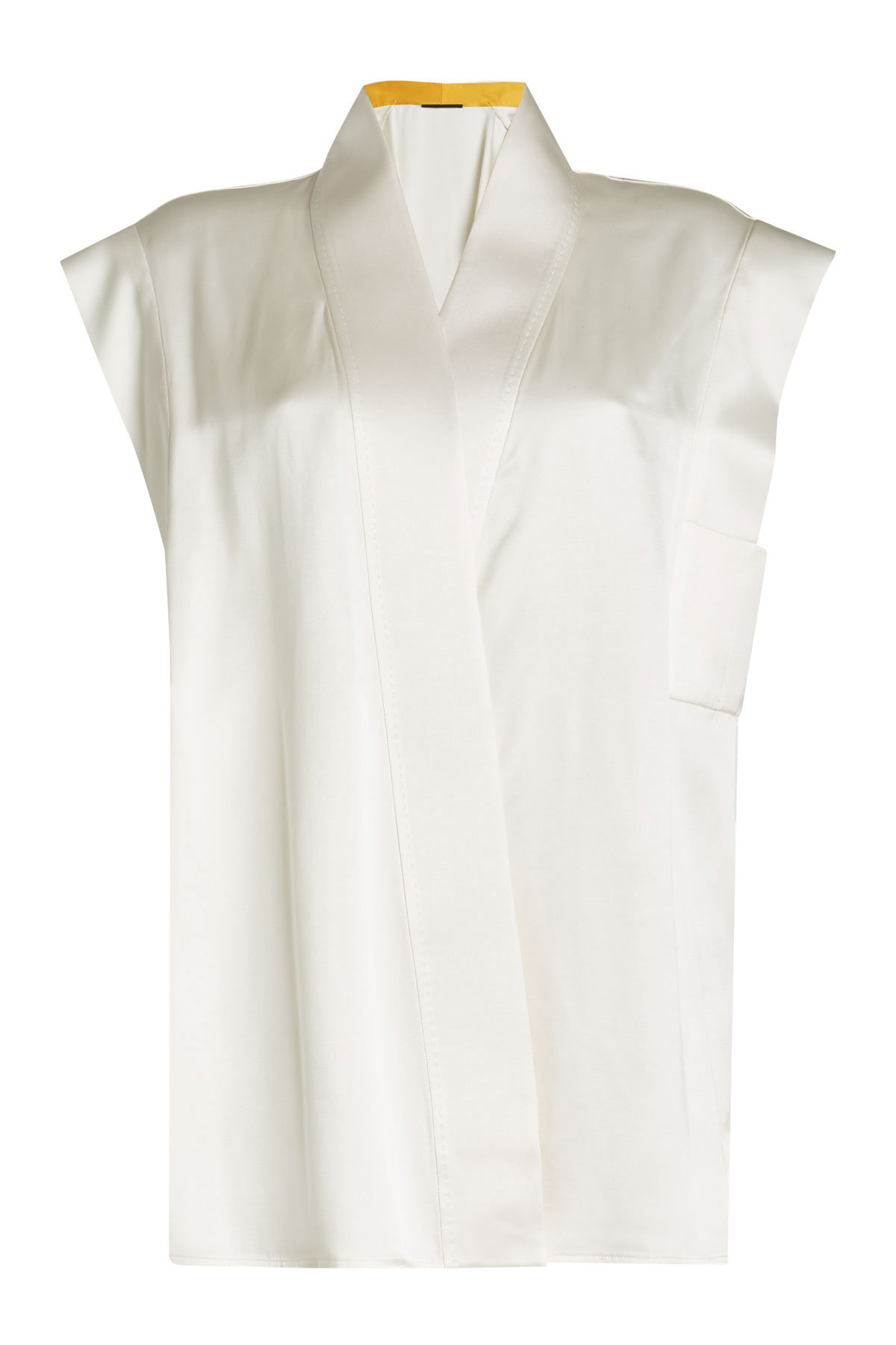 Sleeveless Kimono Top with Silk by Haider Ackermann